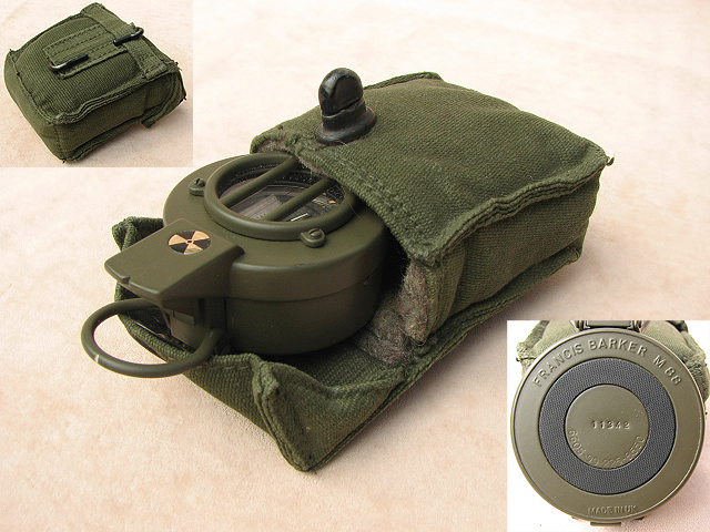 Francis Barker M88 prismatic compass with pattern 58 canvas pouch
